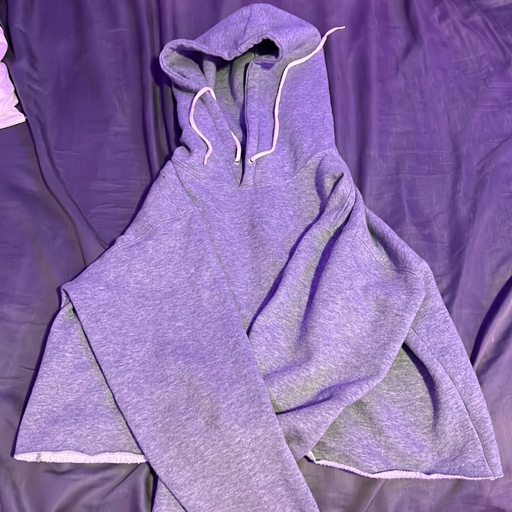 Gray cropped hoodie